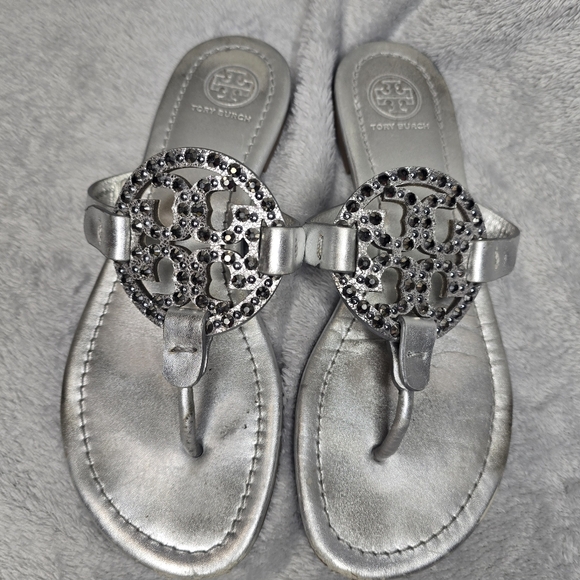 TORY BURCH MILLER EMBELLISHED SANDALS 6.5 - Picture 1 of 6